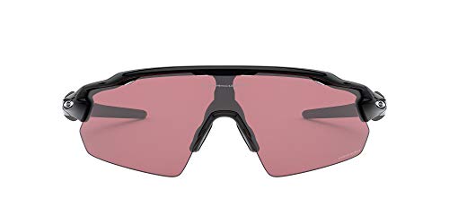 Oakley Men's OO9211 Radar EV Pitch Rectangular Sunglasses, Polished Black/Prizm Dark Golf, 38 mm