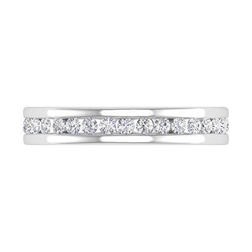 FINEROCK 0.43 to 0.55 Carat Channel Set Diamond Wedding Eternity Ring Band in 14K Gold - IGI Certified3
