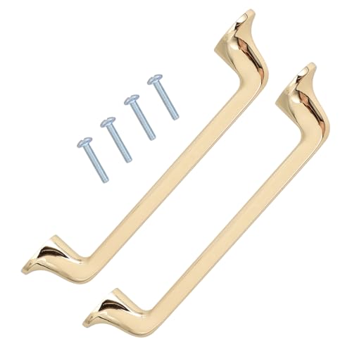 HOMSFOU 2 piezas Tiradores Metálicos para Muebles de Cocina de Diseño Espacioso y Duradero Manijas para Armarios Fácil Instalación Acabado Níquel Satinado