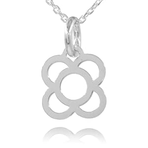 Collar mujer plata con Panot Flor de Barcelona – Colgante mujer de la famosa baldosa Barcelona – Este regalo original se envía presentado en una cajita para regalar