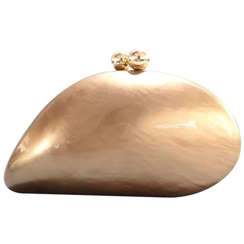 Pochette acrylique coquillage bronze : le sac rigide antichoc