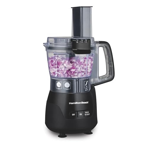 Hamilton Beach Stack & Snap 4-Cup Mini Food Processor & Vegetable Chopper, 250 Watts, for Slicing,...