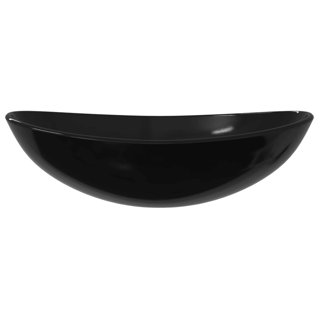vidaXL Lavabo Baño Fregadero Cocina Tocador Inodoro Hoteles Restaurantes Familia Lavamanos Redondo sobre Encimera de Vidrio Templado Negro