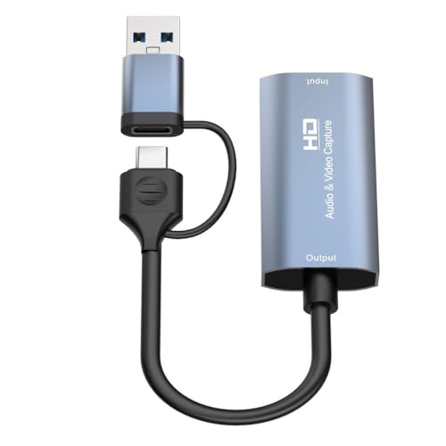 Image of SANCY USB to HDMI Capture Card - Full HD 1080P@60Hz, Plug & Play Video Recorder and Streaming Device - Black
