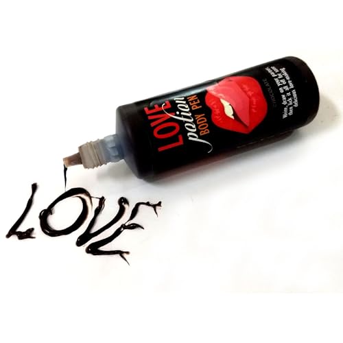 exciting Lives - Love Potion Body Pen - Chocolate Ink to write on Skin - Gift for Valentines, Valentine's Day, Love Gift for Valentines, For Girlfriend, Wife, Husband, Boyfriend, Lovers, Couples - Anniversary, Birthday - 80gms
