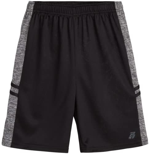 Pro Athlete Boys' Active Shorts Set - 4 Piece Dry Fit Performance T-Shirt And Basketball Shorts (4-16), Size 8, On Levels/Grey #TOP6