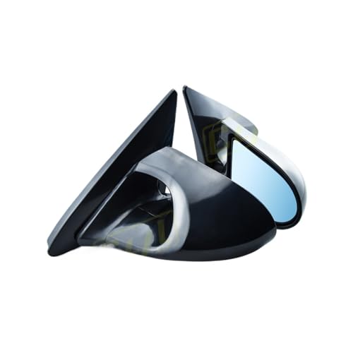 LIUHAOYDDM Side Wing Mirror JDM Car Spoon Ganador Rear View Mirror Racing Sports Rearview Mirror Fit for Mitsubishi Evolution EVO 1-3 Nice-Looking(Black)