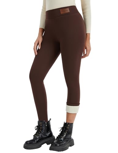 Women's Thermal Fleece Lined Leggings Winter Warm Soft High Waist Stretch Sherpa Tights Pants