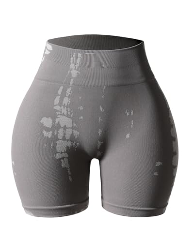 Image of AUROLA Serpent Seamless Scrunch Workout Shorts for Women,Tummy Control Squat Proof Ribbed Thick Active Gym Short