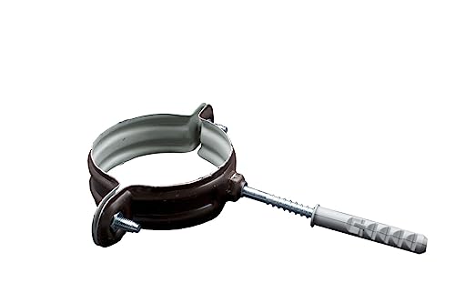 Collari per tubi pluviali in lamiera - Diam. Ø80 mm Ø100 mm Ø120 mm - Vari colori (Testa di moro, Bianco grigio, ral9010, ecc.) (Ø80, Testa di moro)