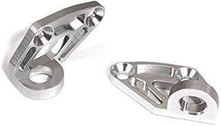 Integy RC Model C29787SILVER Machined Alloy Front Body Mounts for Axial 1/10 SCX10 II 6X6