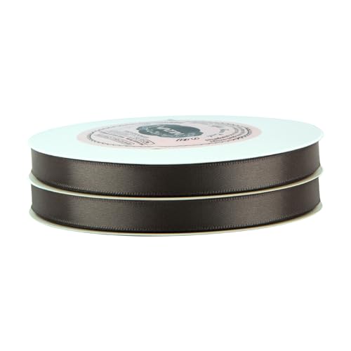 VATIN Valentine's Day Double Face Dark Olive Satin Ribbon 3/8" Continuous 50 Yards,Dark Olive Polyester Fabric Ribbon use for Flower Bouquet, Gift Wrapping, Wedding Decor, Bows Making - Thumbnail 3