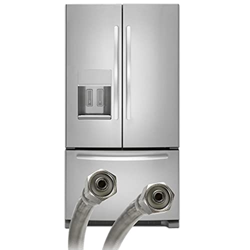 Miniatura 3 de Conector para máquina de hielo de acero inoxidable trenzado de grado profesional de alta calidad, 14 "OD X 14" OD X 60" SS manguera de suministro