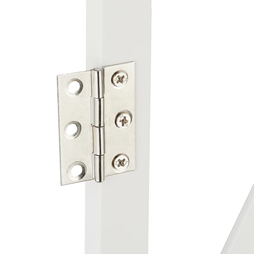 Relaxdays Hundeabsperrgitter, ausziehbar bis 130 cm, 87,5-100 cm hoch, Bambus, Hunde Schutzgitter für Treppe & Tür, weiß