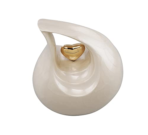 Image of Cremation Urns, Urn for Ashes, Adult Female and Male urn, Urn for Human Ashes, Decorative Burial Urn for Adult Men and Women-Heart of Love(Non-Customize, Adult)