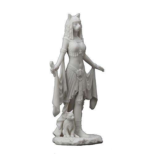 Estatua Resina Blanca Bastet 10 Pulgadas Veronese miniatura 2