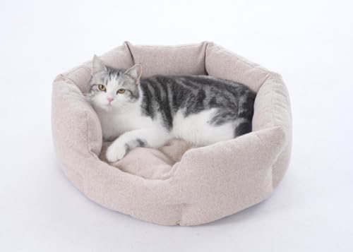 VictorPanda Washable Round Cat Beds for Indoor Cats,Dog Bed for Extra Small Dogs,Pet Sofa for Puppy...