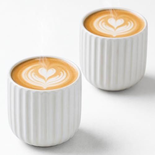 Lot de 2 Tasses à Expresso 180ml Sans Anse, Céramique Artisanale,...