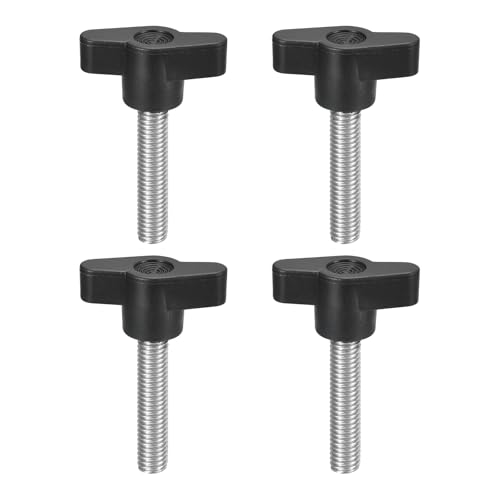 uxcell 4Pcs Clamping Screw Knob, M8 x 35mm Metric 304 Stainless Steel T Shaped Thumb Screws Handle for Quick Remove Hand Tightening Knob Replacement