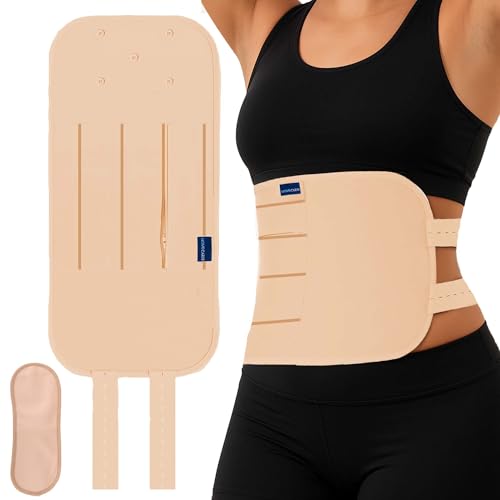 Uflix Castor Oil Pack Wrap, 2pcs Reusable Stomach & Neck Wrap Kit, Organic Cotton Castor Oil Pack for Liver & Thyroid Detox, Adjustable & Leak-Proof Design -Skin (Oil Not Included)