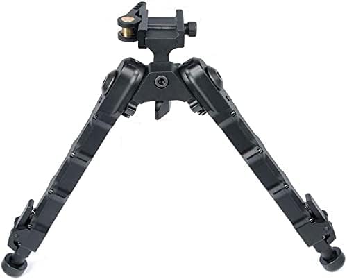 6-9 Inch Tactical Rifle Bipod Adjustable Spring Return, Extended Flatbed Adjustable Stability, With Adapter, Used For Shooting Range, Hunting And Shooting,BK - Image 6