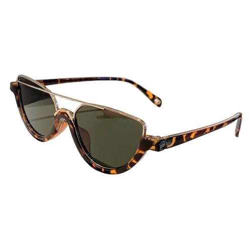 Lunettes de soleil œil de chat anti-éblouissement, look rétro léopard chic