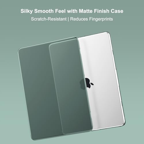 Image of MOSISO Compatible with MacBook Air 13 inch Case M5 2026 M4 2025 M3 M2 2024-2022 A3449 A3240 A3113 A2681,Hard Shell&Keyboard Cover&Screen Film&Pouch for MacBook Air 13.6 inch Case, Emerald Green