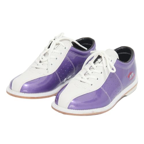 Mens Indoor Bowling Shoes, Comfort Casual Fashion Bowlers Sneakers Lace-Up Sneaker Athletic Trainer