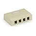 Black Box Surface-Mount Housing, 4-Port, Electric Ivory
