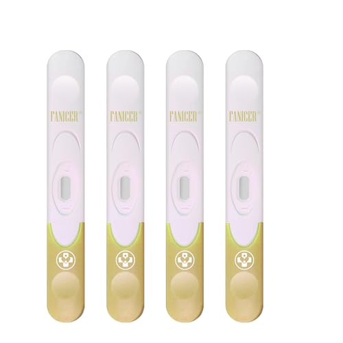 4 PCS Tira reacctiva de Embarazo,Envueltas Individualmente Selladas Prueba de Embarazo (Amarillo)