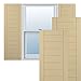 Ekena Millwork TFP001HF18X071NT True Fit PVC Horizontal Slat Framed Modern Style Fixed Mount Shutters, (Per Pair-Hardware Not Included), 18"W x 71"H, Natural Twine