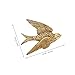 VOSAREA 2PCS Bird Wall Art Bird Wall Figurine Swallow Wall Sculpture Resin Wall Hanging Decor 3D Sculpted Floating Wall Sculpture Antique Swallow Hanging Ornament (4.91X3.93X0.59inch)