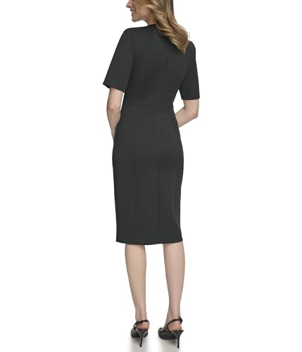 Calvin Klein Scuba Short Sheath Dress with Cutout Detail2