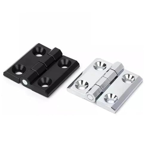 CL226 Zinc Alloy Hinge Open Installation Hinge Industrial Equipment Cabinet Hinge Furniture Hardware Cabinet Hinge 50x50mm 1Pcs(Black)