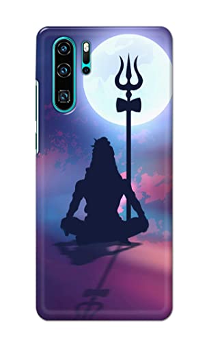 Image of Printed Hard Back Cover Case for Huawei P30 Pro Back Cover (Lord Shiva) -702