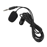 Goshyda Microphone Lavalier Externe + kit de câble Adaptateur, Micro Noir à Montage sur Clip Mini 3,5 mm, pour 4/3/3 +