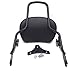 HTTMT MT501-005-BK Adjustable Black Backrest Sissy Bar with Pad Compatible with ALL YEAR Harley Davidson Touring Road King Street Glide (Need Docking Compatible with Install Sold Separately)