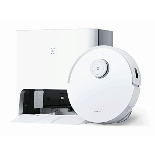 ECOVACS DEEBOT T10 Turbo Saugroboter mit Wischfunktion und Spül- Absaugstation. KI-Technologie AIVI 3.0. Staubsaugerroboter Rotationswischsystem OZMO 2.0,YIKO, Weiss