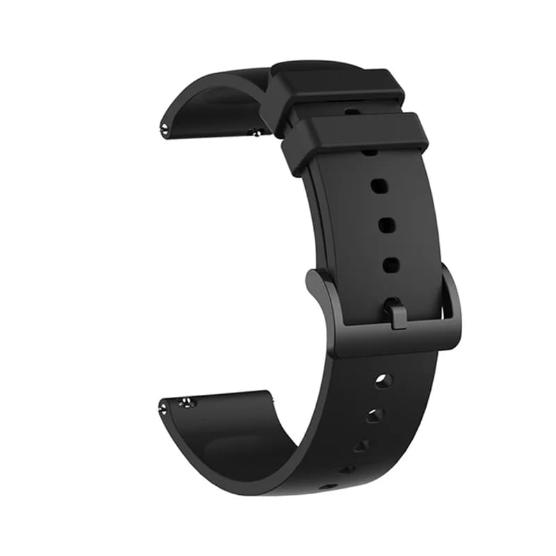 DHIMAHI 20mm Replacement Watch Strap Band With Black Buckle For Fossil Q Gazea,Zebronics Zebfit 2220 CH/Fitness Band 920CH/5220 CH Smart Pro Smartwatch,Soft Silicone Belt Straps For Men Women