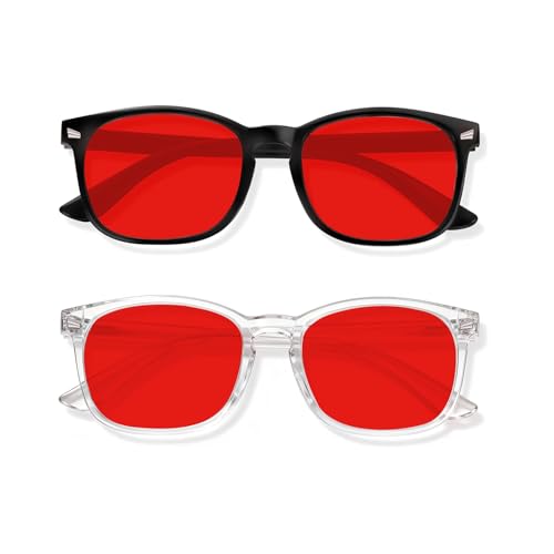 Image of Blue Light Glasses for Woman Men,99% Blocking Red Light Lens 2 Pack | UV Filter & Eye Strain,Anti-Glare & Lightweight Eye Protection for Teens and Adults, Ideal for Computers and Gaming