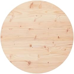 vidaXL Tablero de Mesa Redondo Madera Maciza de Pino Ø90x3 cm