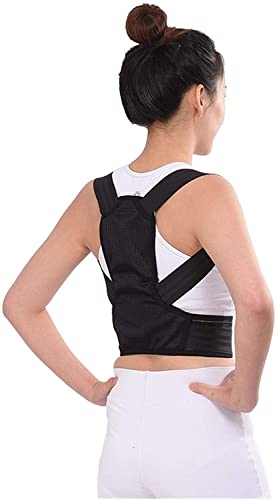 Correcteur de posture dos réglable contre la douleur cervicale taille L noir