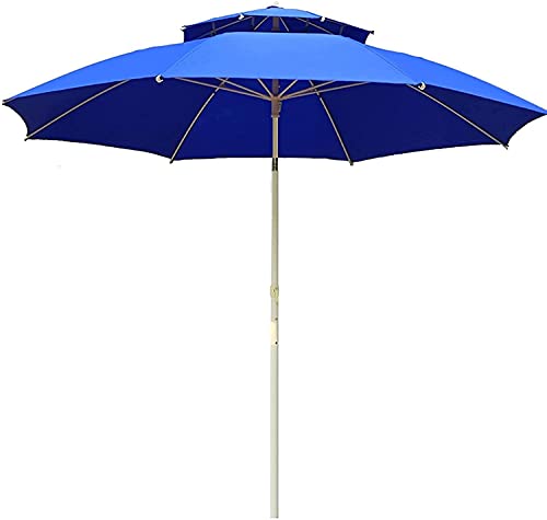 CLSDRZC Parasol de Doble Tope para Patio de Jardín Redondo y Desmontable