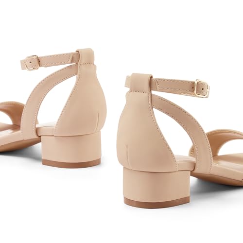 Image of K KomForme Girls Chunky Heel Ankle Strap Open Toe Dress Sandals