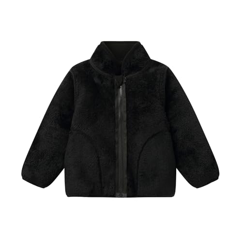 Image of LittleSpring Boys Girls Polar Fleece Jackets Fur Lined Zip Up Warm Winter Coat
