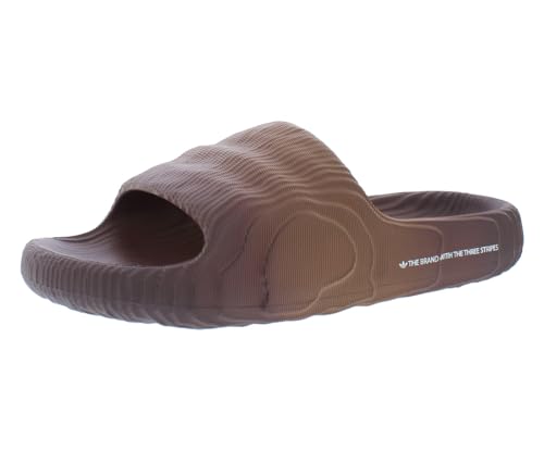 adidas Adilette 22 Slide Mens Shoes Size 13, Color: Preloved Brown/Shadow Brown/Core Black-Brown