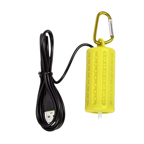 Garvee Pompe à air Aquarium silencieuse USB Portable – Mini aérateur économique – Idéale pour Petits/Moyens Aquariums – Accessoires Inclus – Couleur : Jaune