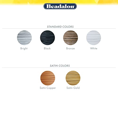 beadalon 19 strand stainless steel bead stringing wire 012 in  030 mm bright 30 ft  92 m