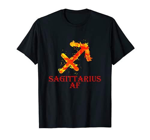 Sagittarius AF Signo del zodiaco Elemento de Fuego Splatter Camiseta