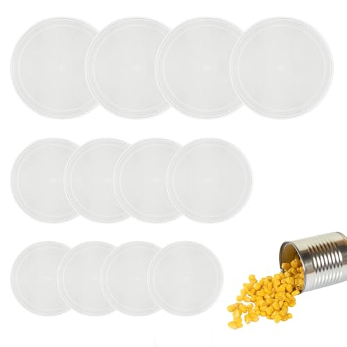 15 Pcs Couvercles pour Boîtes de Conserve, Couvercles en Plastique Transparent pour Aliments Animaux Chats et Chiens 400g/800g, Couvercle pour Chats et...